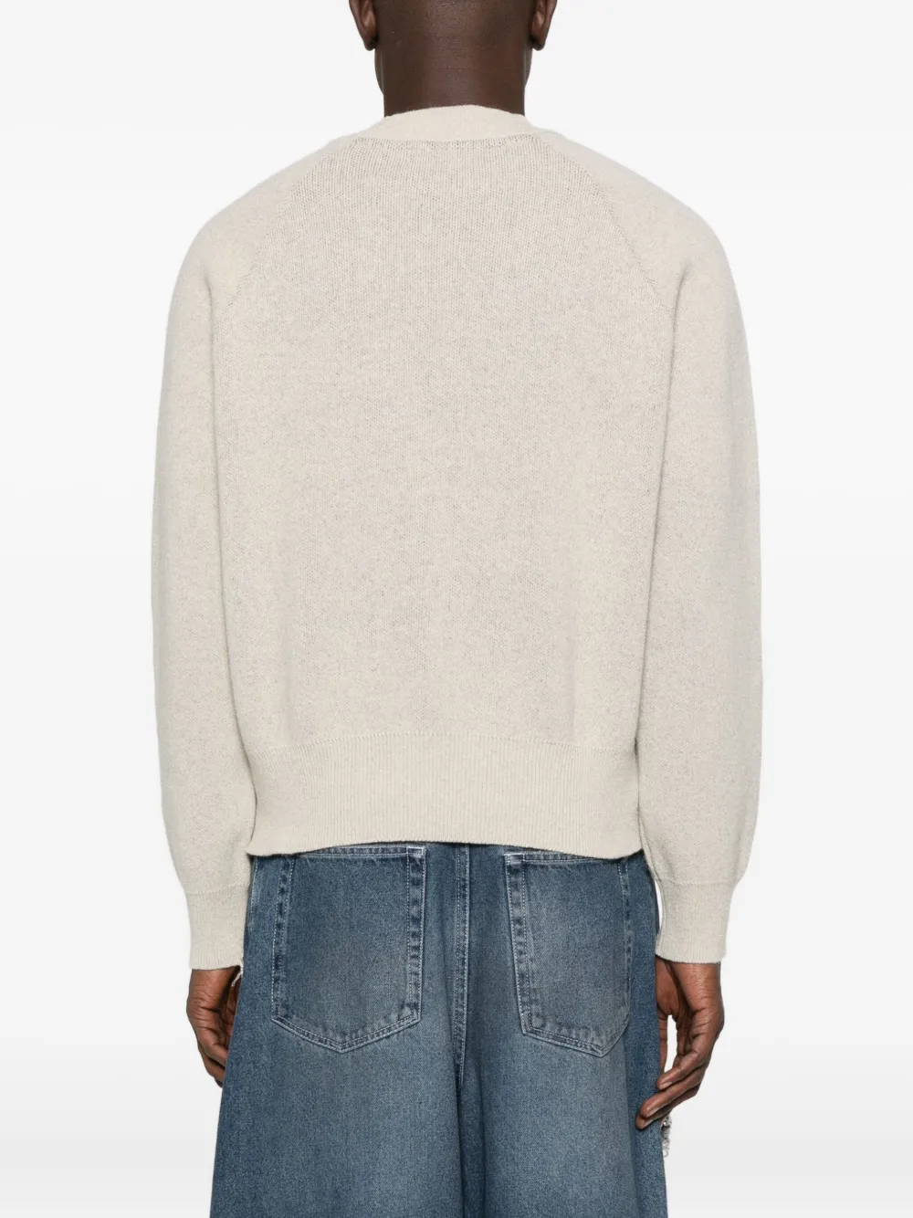 Intarsia-Knit Crew-Neck Sweater