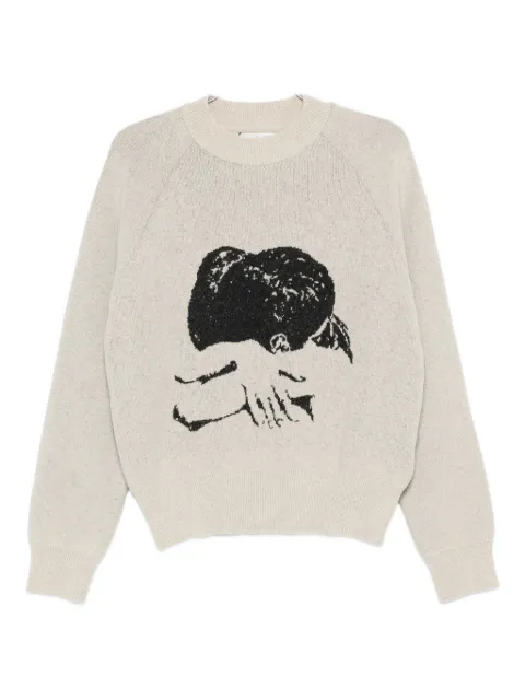 CARNE BOLLENTE intarsia-knit crew-neck sweater