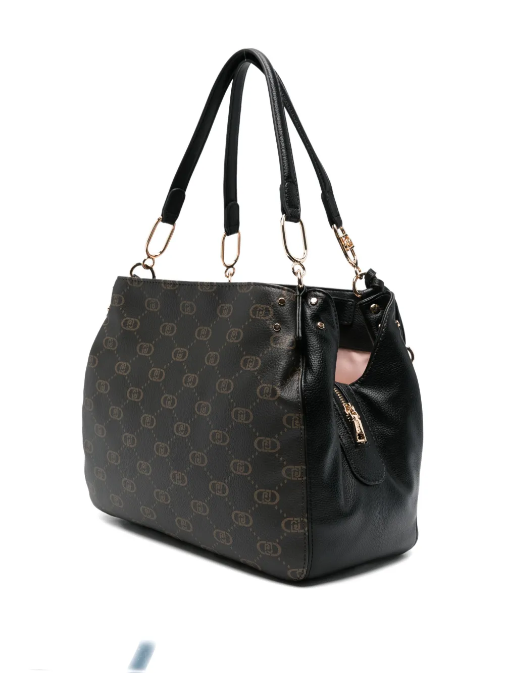 LIU JO monogram tassel tote bag - Zwart
