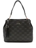 LIU JO monogram tassel tote bag - Black