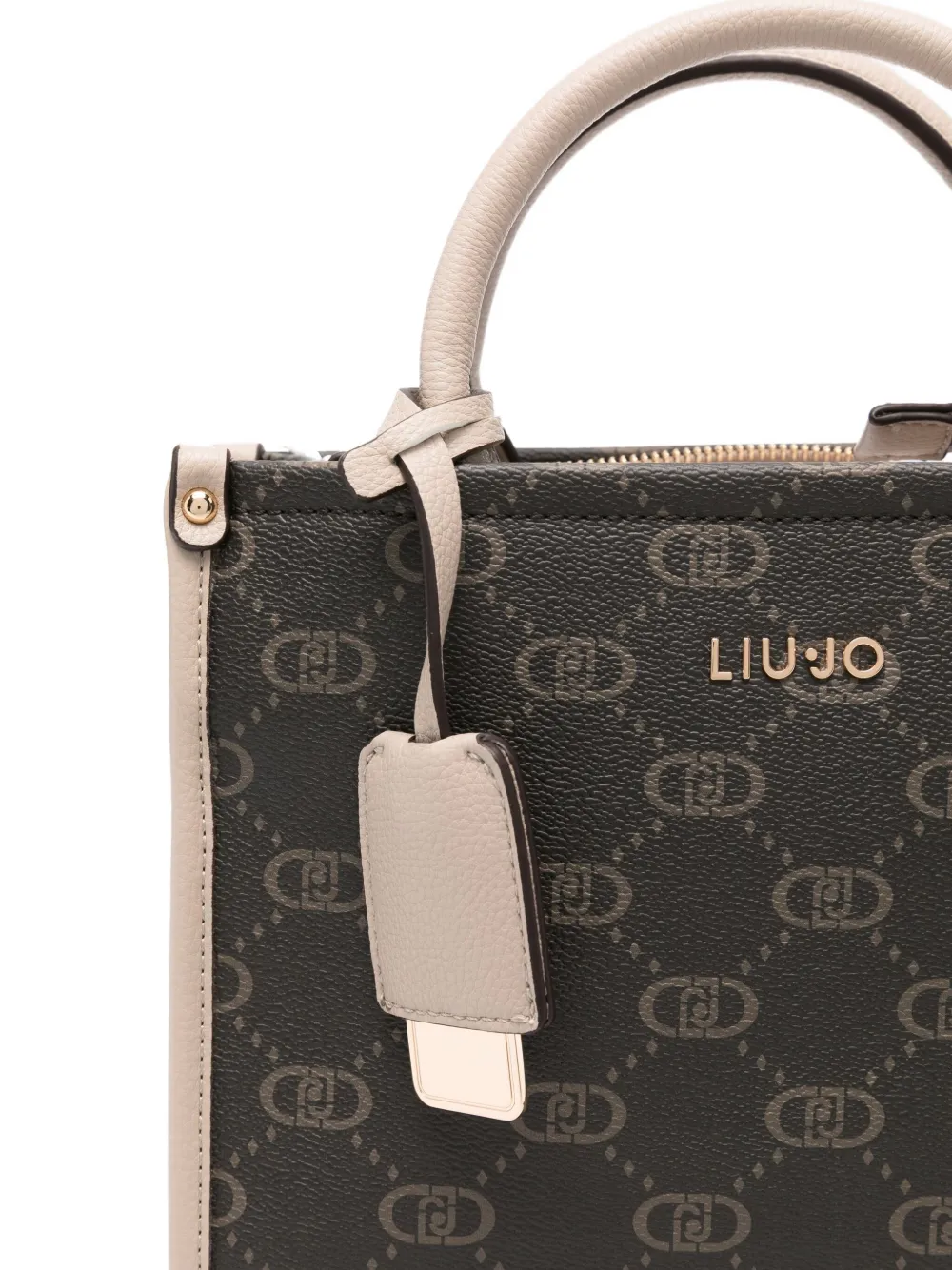 Liu •jo Monogram Tote Bag In Brown