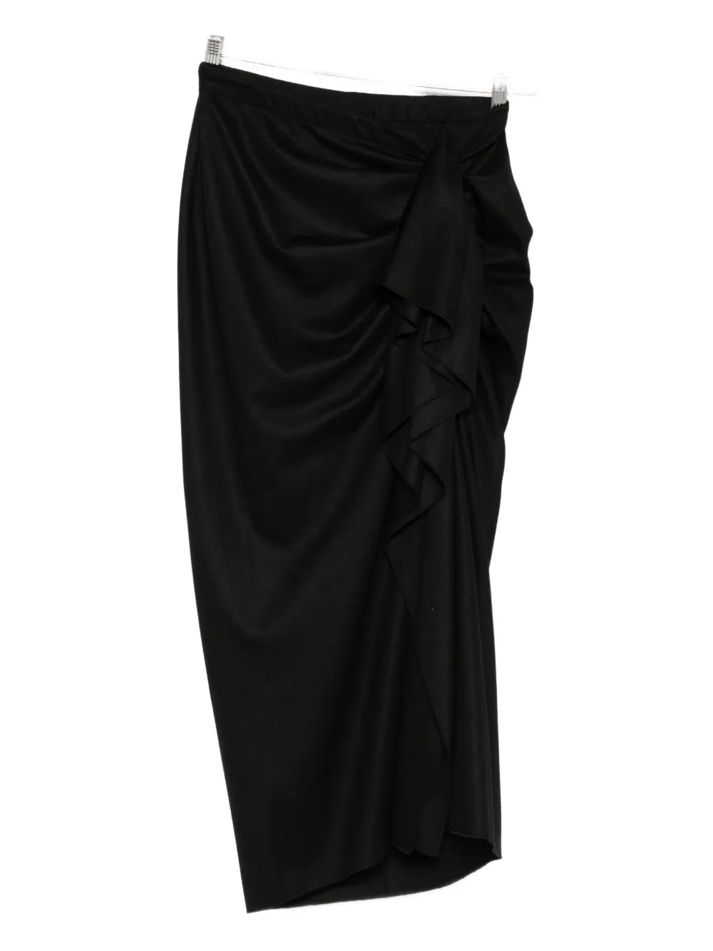 Fabiana Filippi Ruffled Draped Skirt In Black