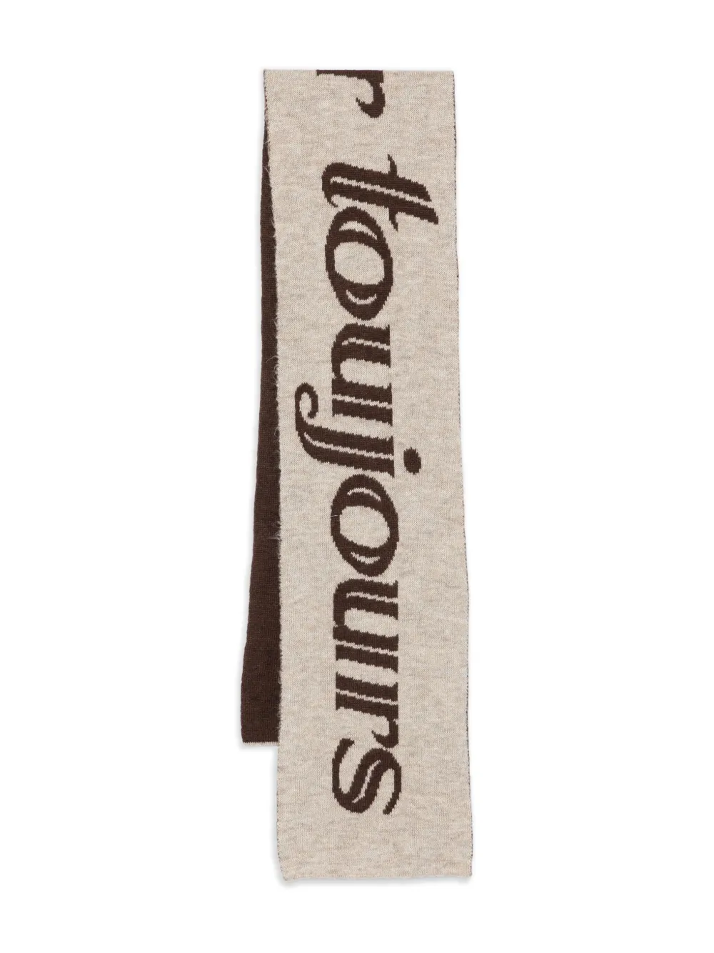 Carne Bollente Logo-print Scarf In Brown