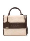 LIU JO shearling leather tote bag - Neutrals