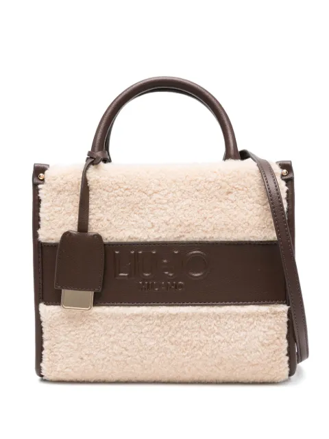 LIU JO shearling leather tote bag