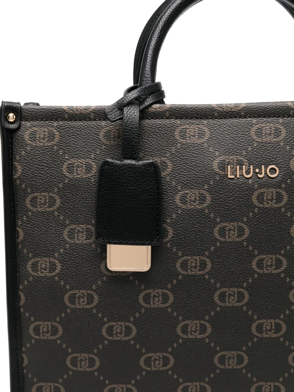 Liu •jo Logo-plaque Tote Bag In Brown