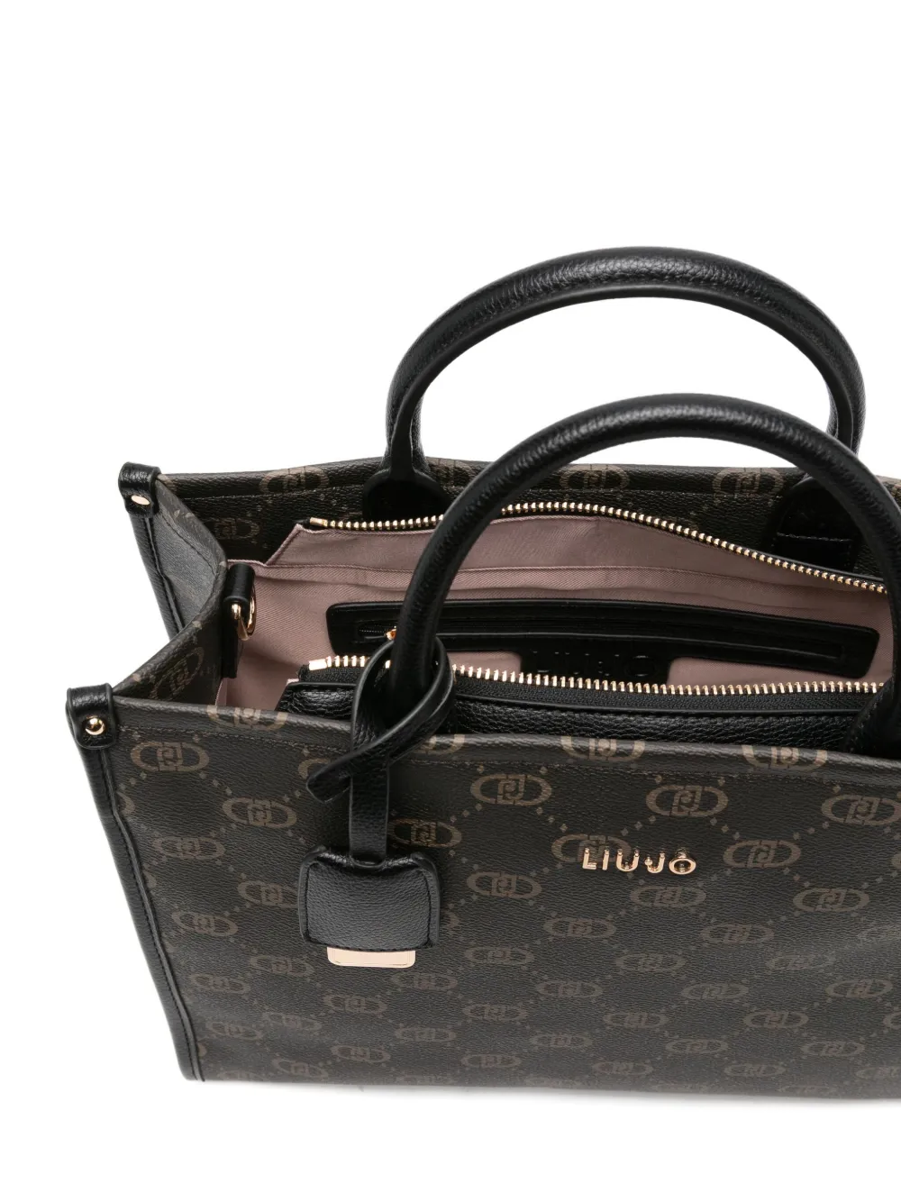 Liu •jo Logo-plaque Tote Bag In Brown