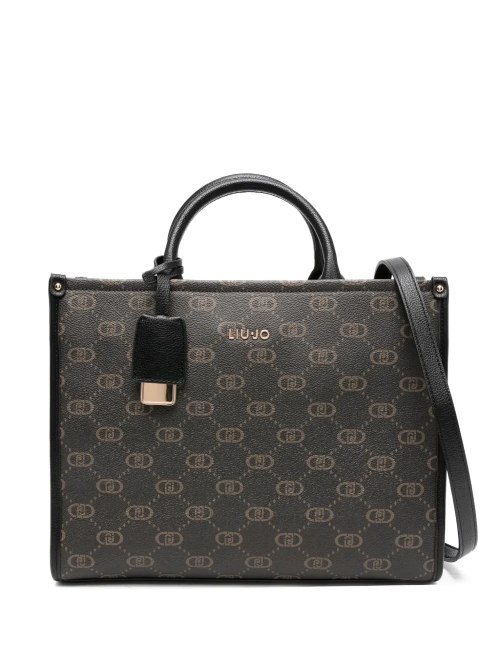 LIU JO logo-plaque tote bag | Brown | Image 1