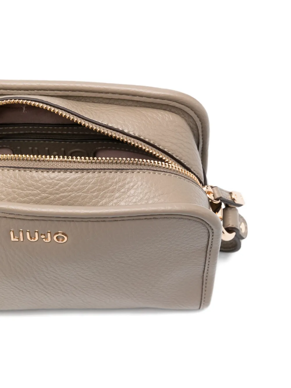 LIU JO Schoudertas met logoplakkaat Beige