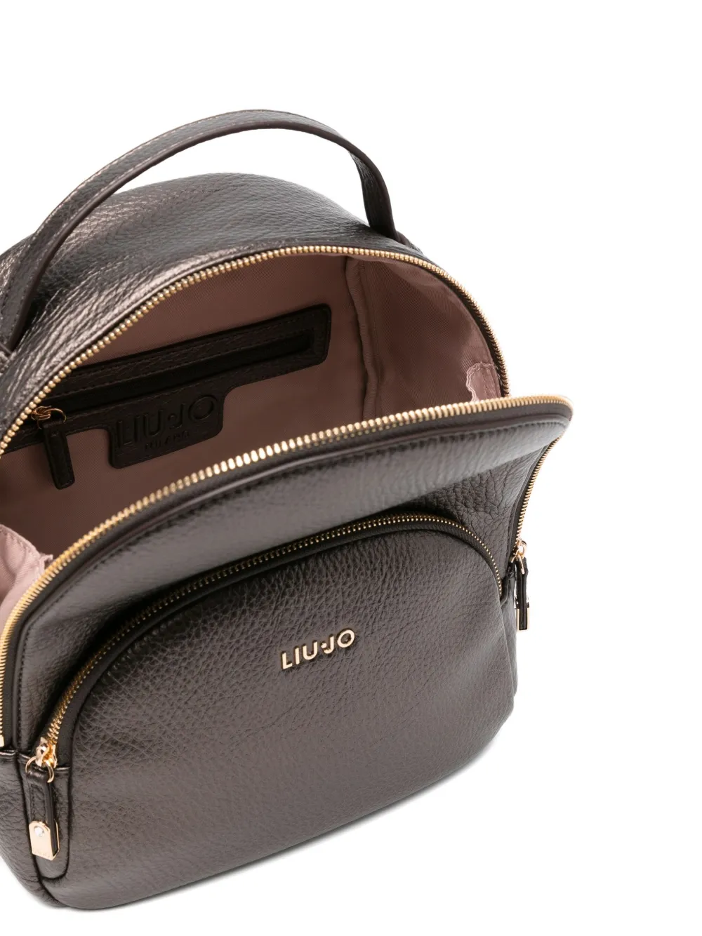 Liu •jo Logo-plaque Backpack In Brown