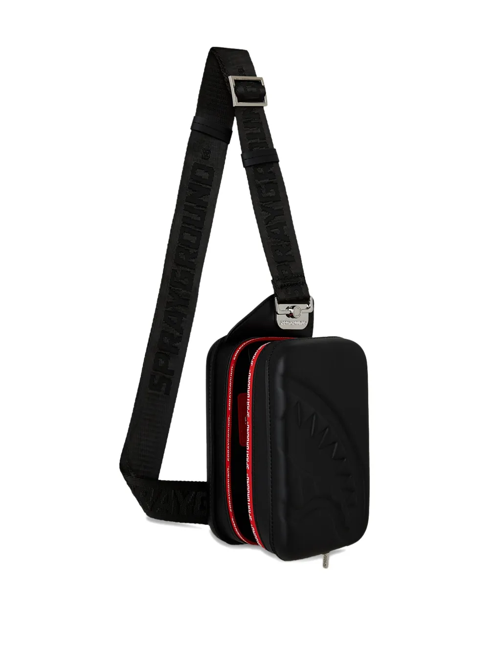 SPRAYGROUND KID SHARK-EMBOSSED SHOULDER BAG