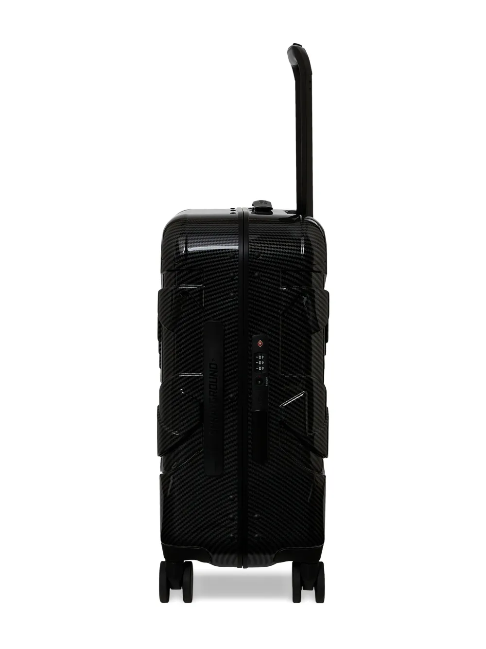 Sprayground Kid Shark-head Debossed Luggage In Black