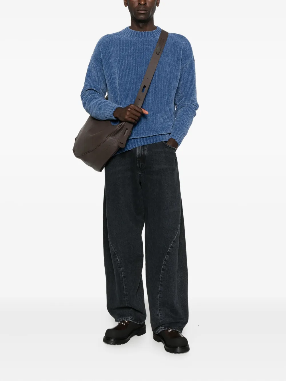 Bonsai ribbed sweater - Blauw