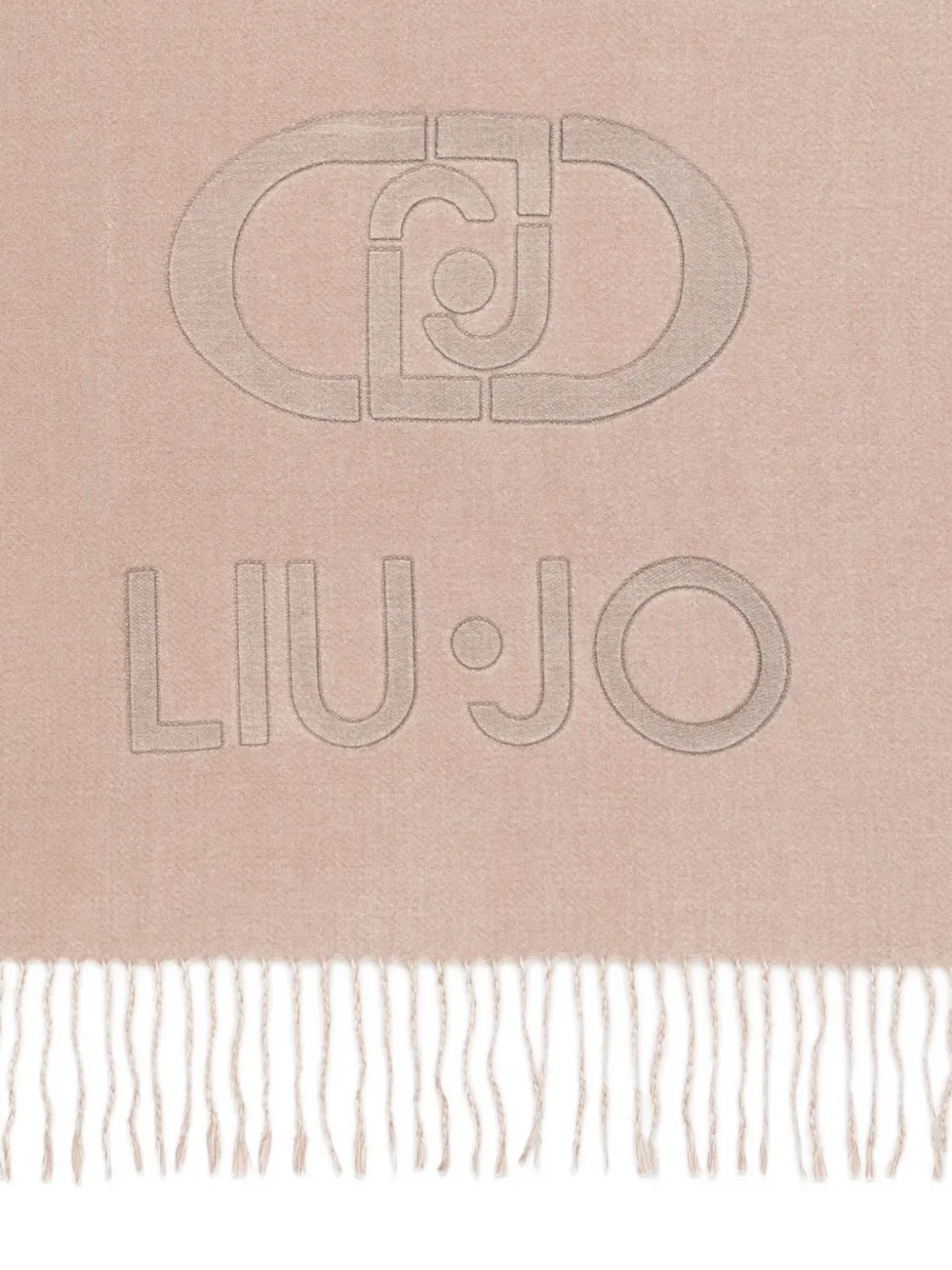 LIU JO Sjaal met geborduurd logo Beige