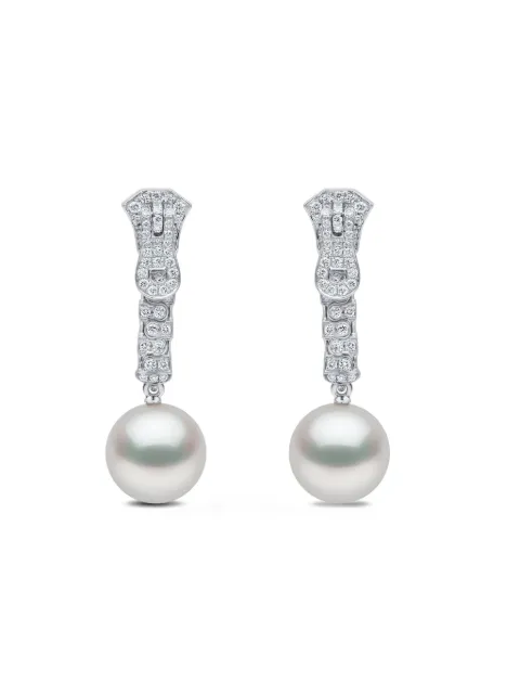 Yoko London South Sea pearl and diamonds zip earrings