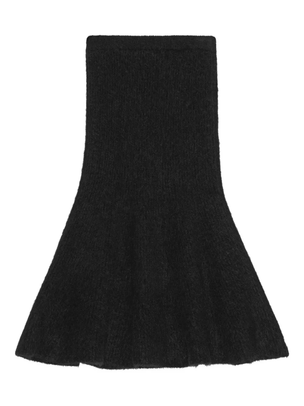 Remain Birger Christensen Knit Flared Midi Skirt In Black