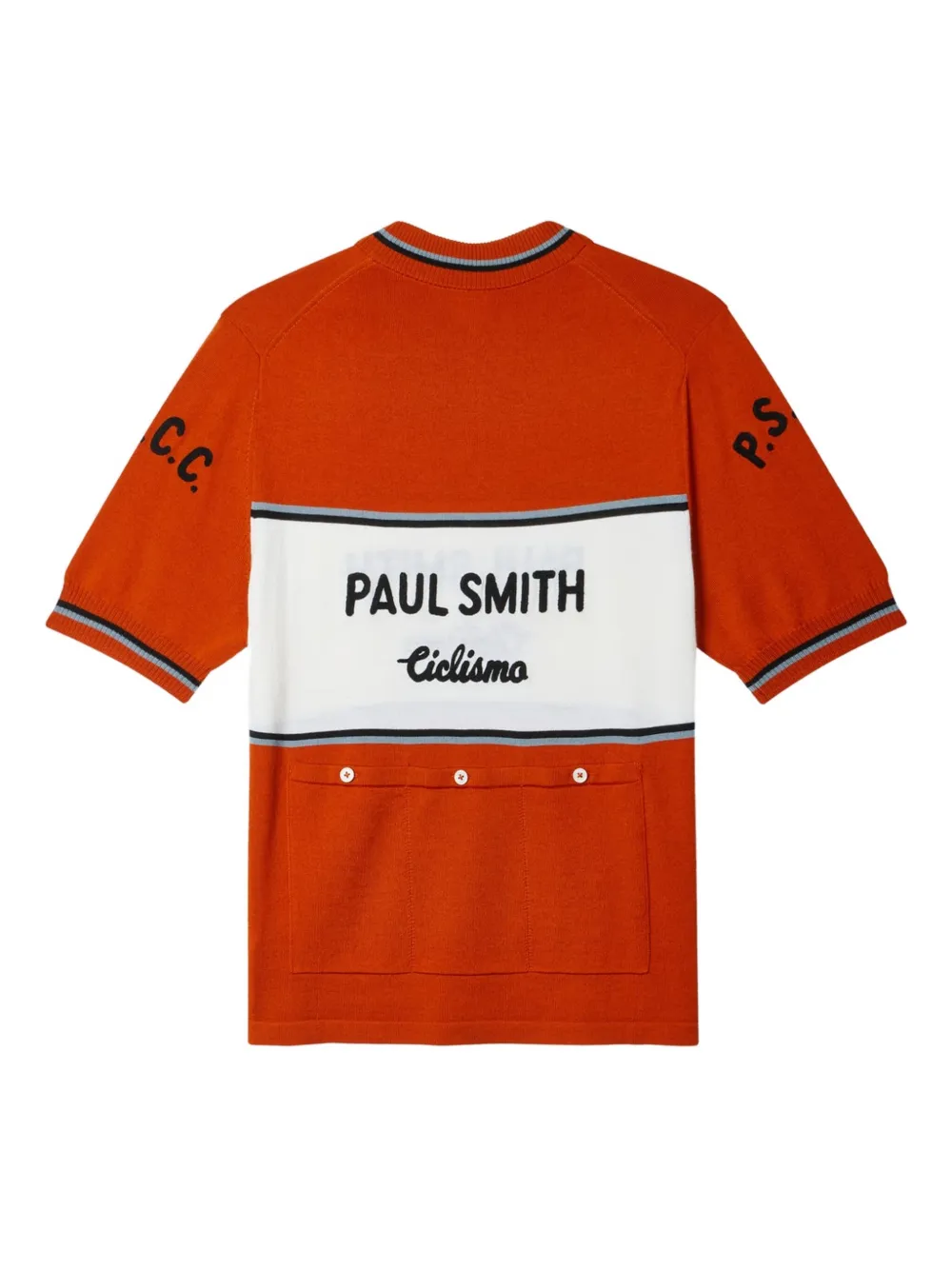 Paul Smith cycling-stripe wool sweater - Oranje