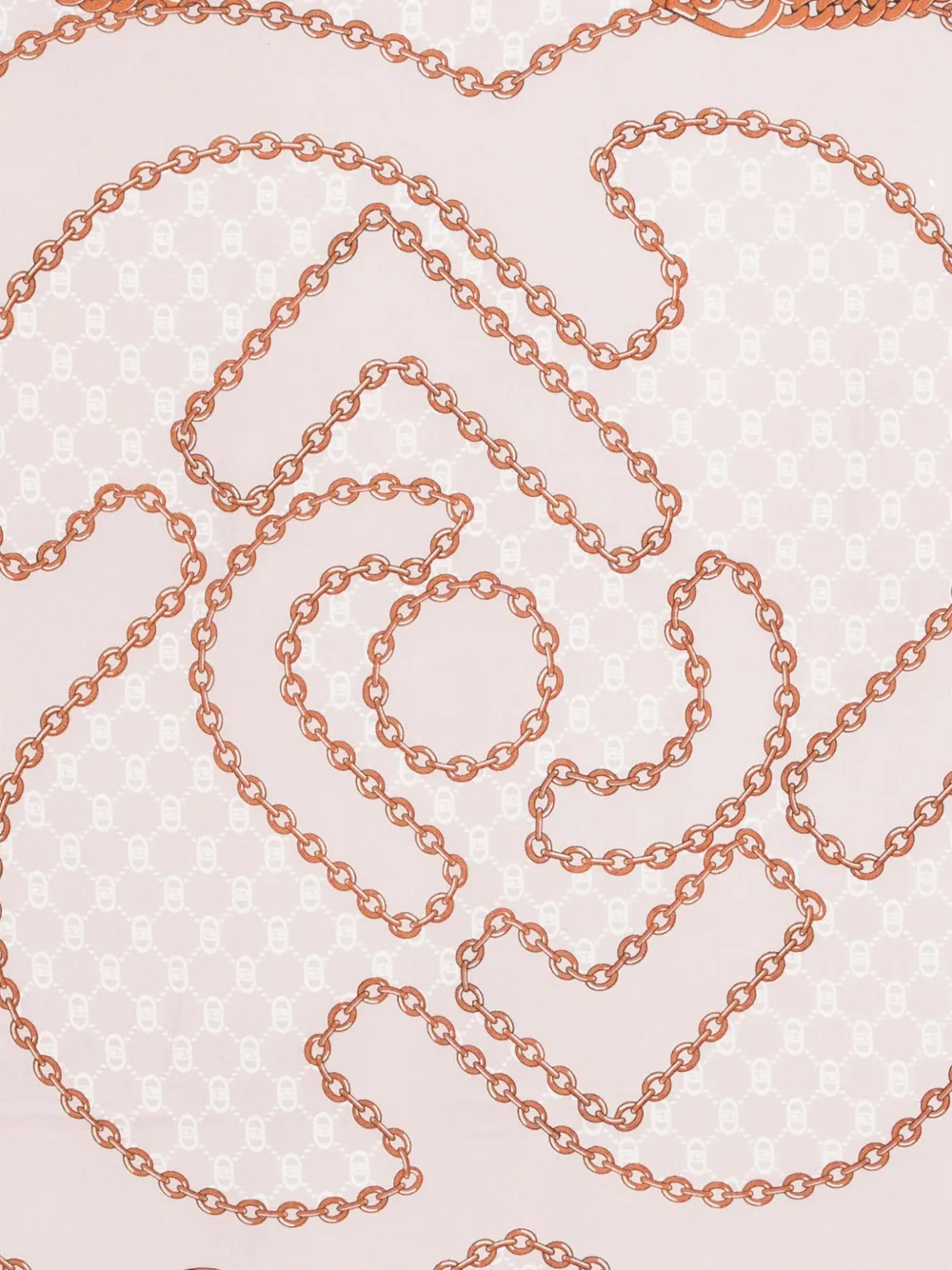 Liu •jo Catena Chain-print Silk Scarf In Neutral