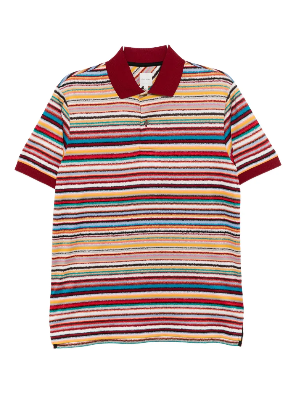 Paul Smith striped cotton polo shirt - Rosso