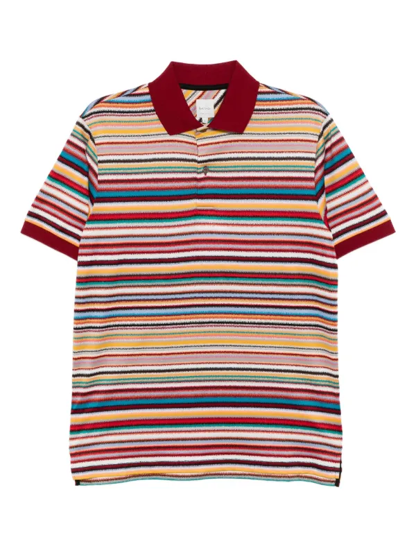 Paul Smith ストライプ ポロシャツ | レッド | FARFETCH JP