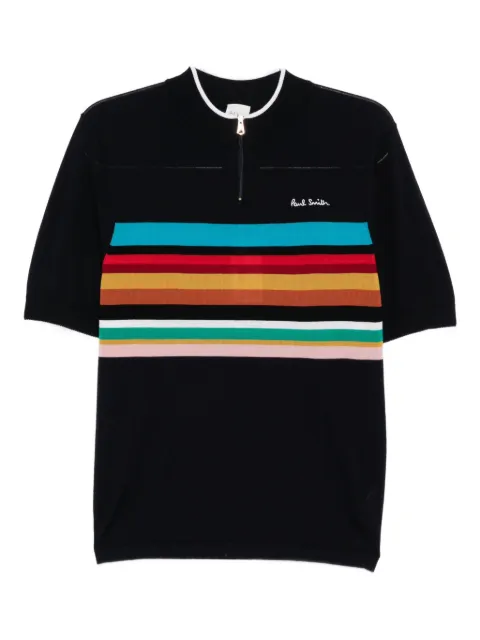 Paul Smith logo-embroidered striped top