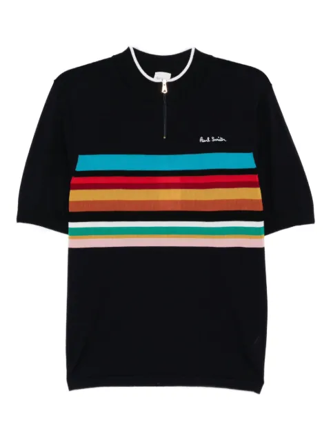 Paul Smith logo-embroidered striped top
