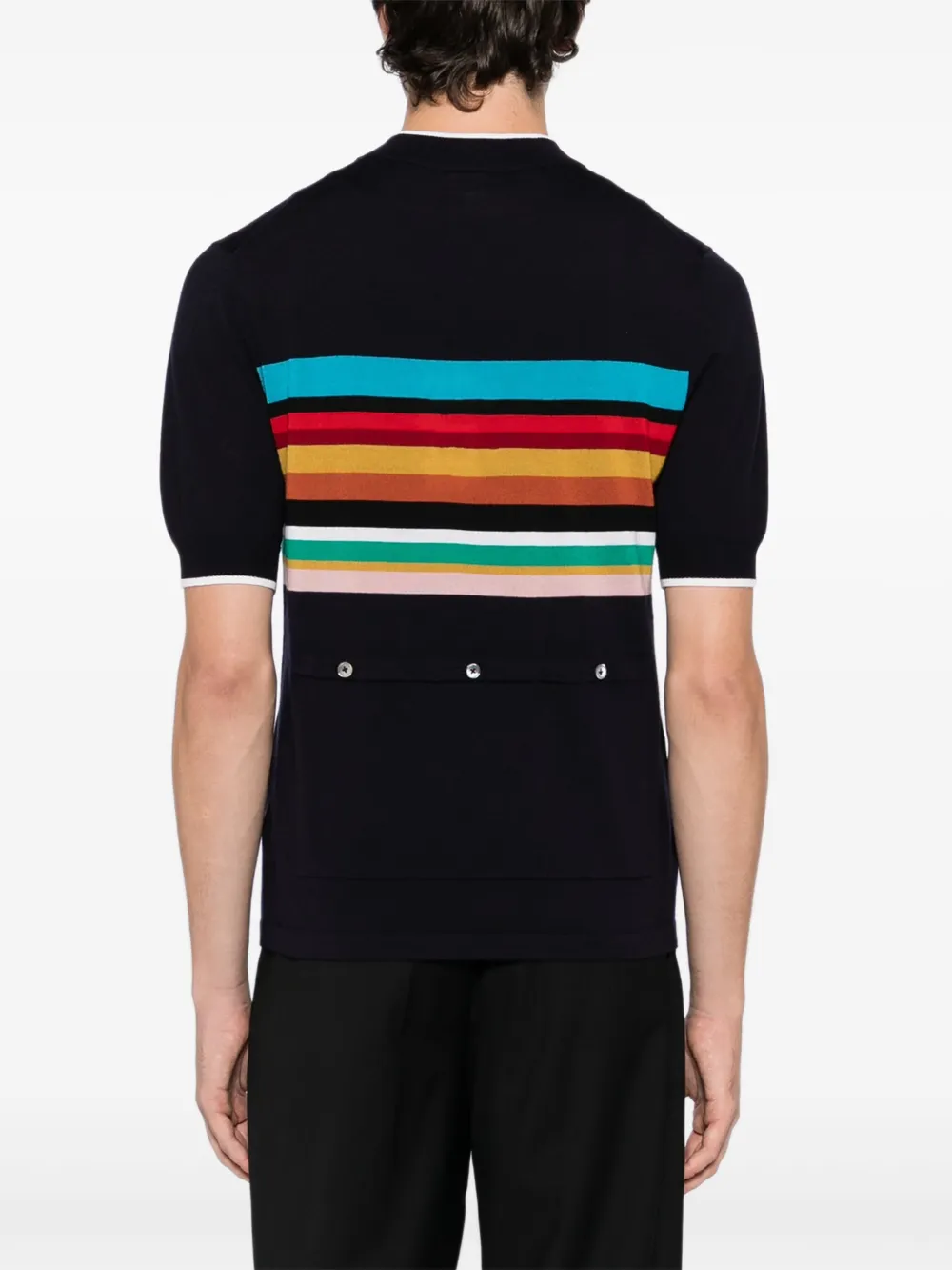 Paul Smith Gestreepte top met geborduurd logo Blauw