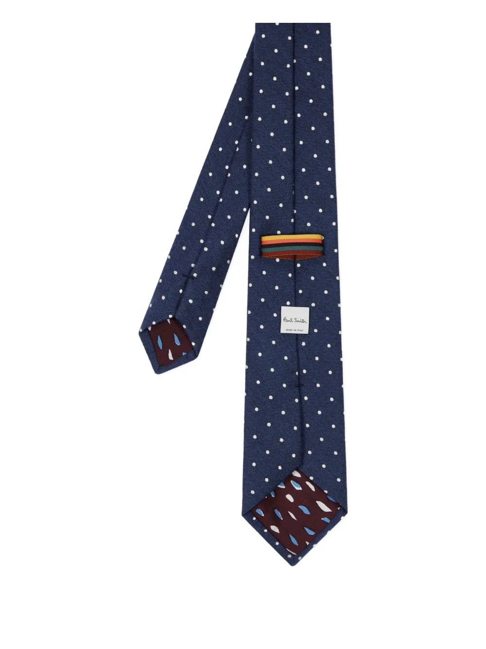 Paul Smith Stropdas van wol-kasjmierblend met stippen - Blauw