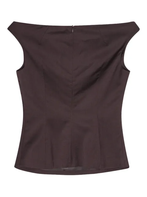 REMAIN off-shoulder wool-blend top