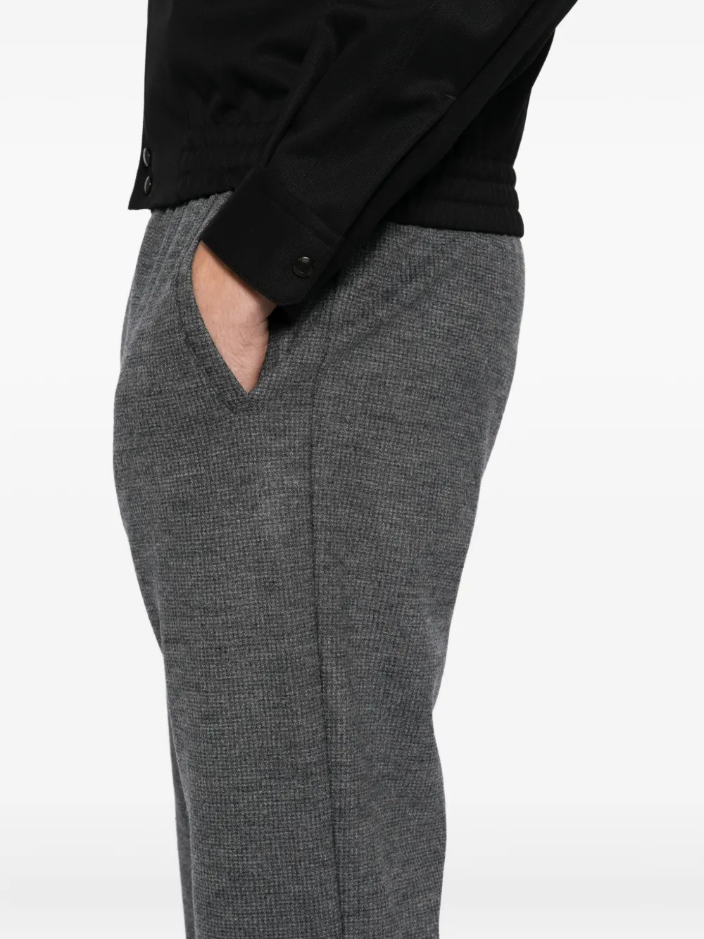 Harris Wharf London Drawstring Wool Trousers In Gray