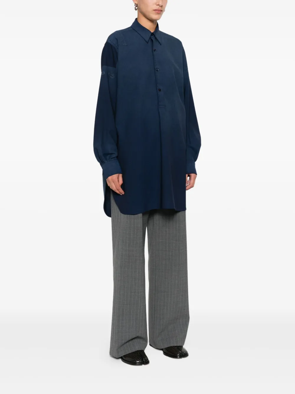  Maison Margiela Long-sleeved Shirt - Blue 