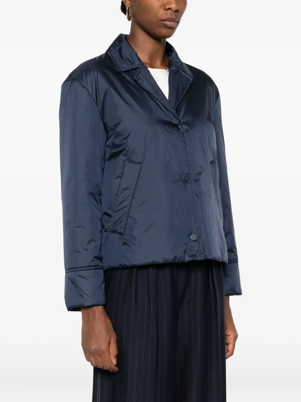 Max Mara Jack met gewatteerde revers Blauw