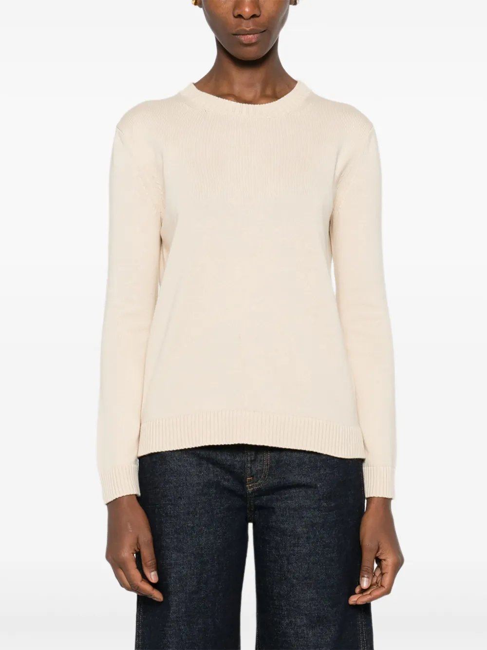 Max Mara Gaia Crew-neck Sweater In Neutral