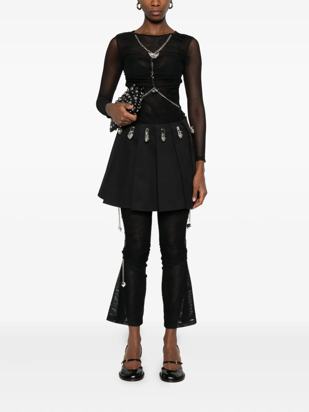 Chopova Lowena chain-embellished top - Zwart