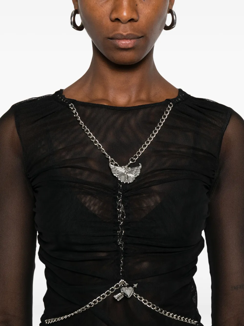 Chopova Lowena Chain-embellished Top In Black