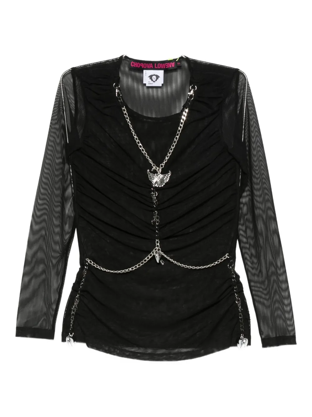 Chopova Lowena Chain-embellished Top In Black