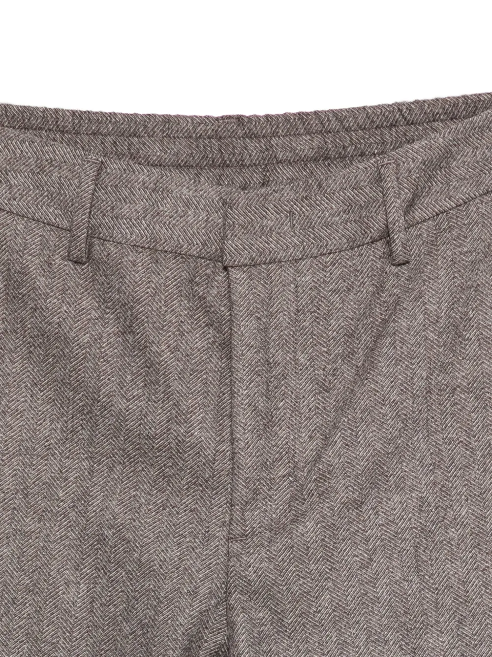 PT Torino Broek met visgraatpatroon Bruin