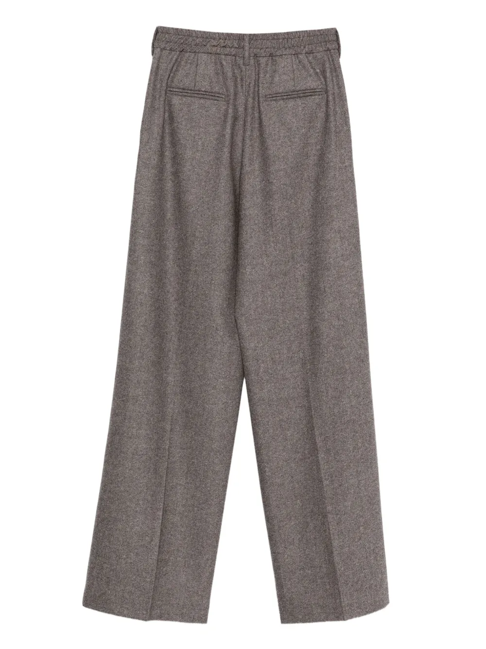 PT Torino Broek met visgraatpatroon - Bruin