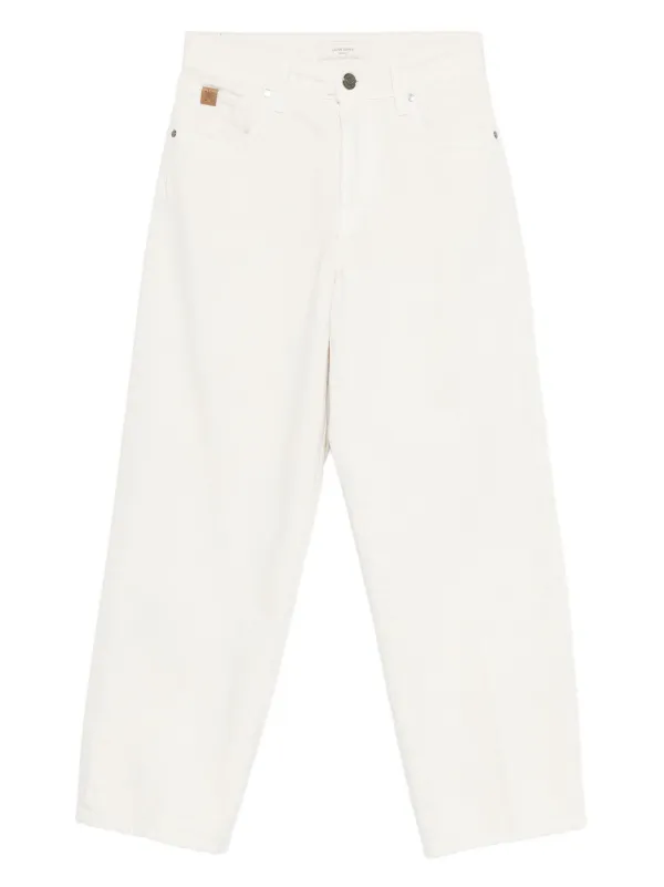 Jacob Cohën Straight Cropped Trousers in White