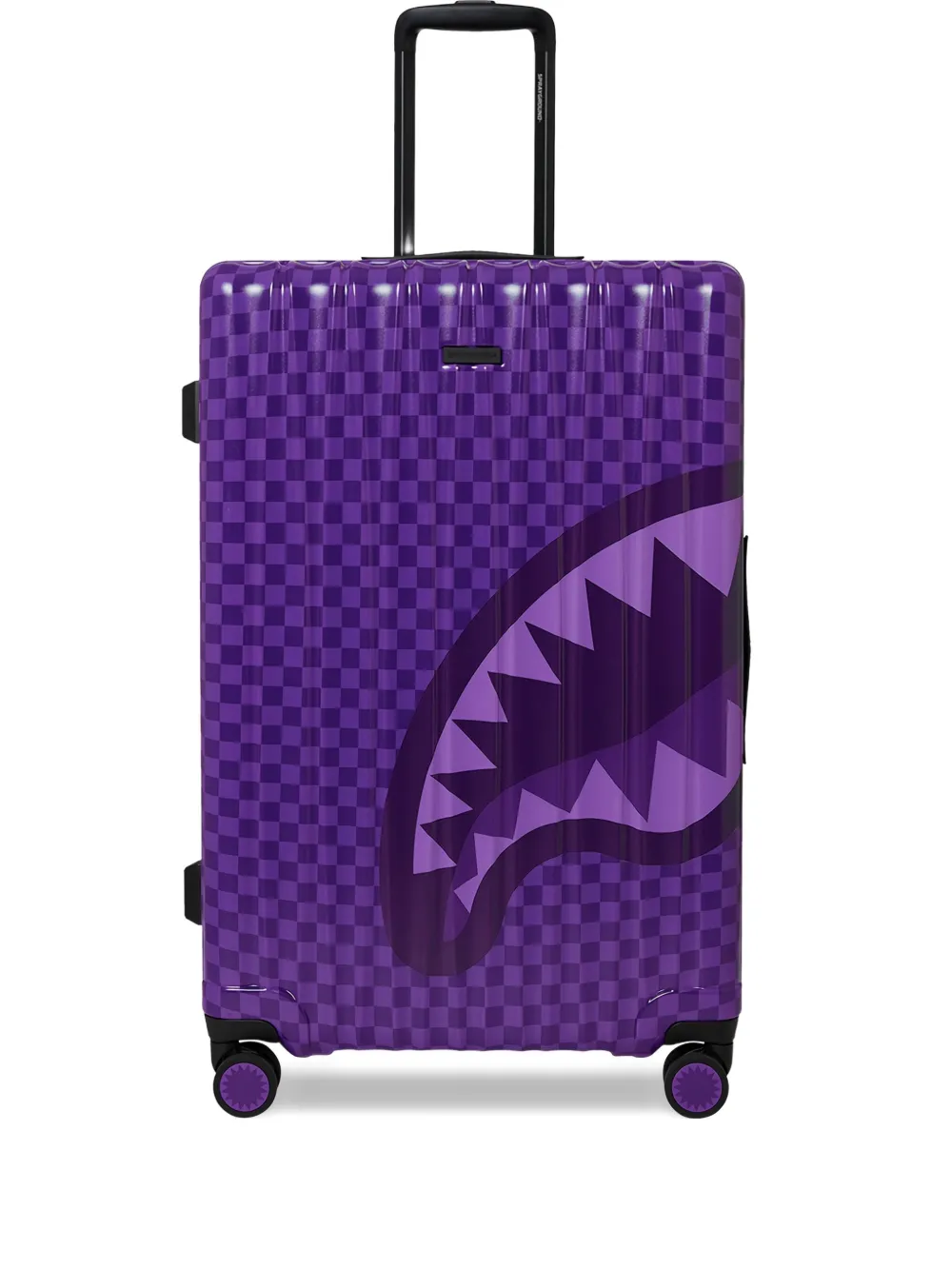 sprayground kid mouth checked suitcase | Purple | Image 1