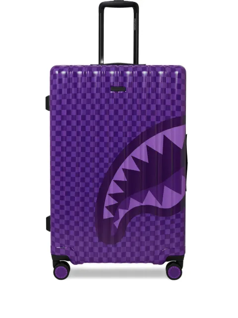 sprayground kid mouth checked suitcase