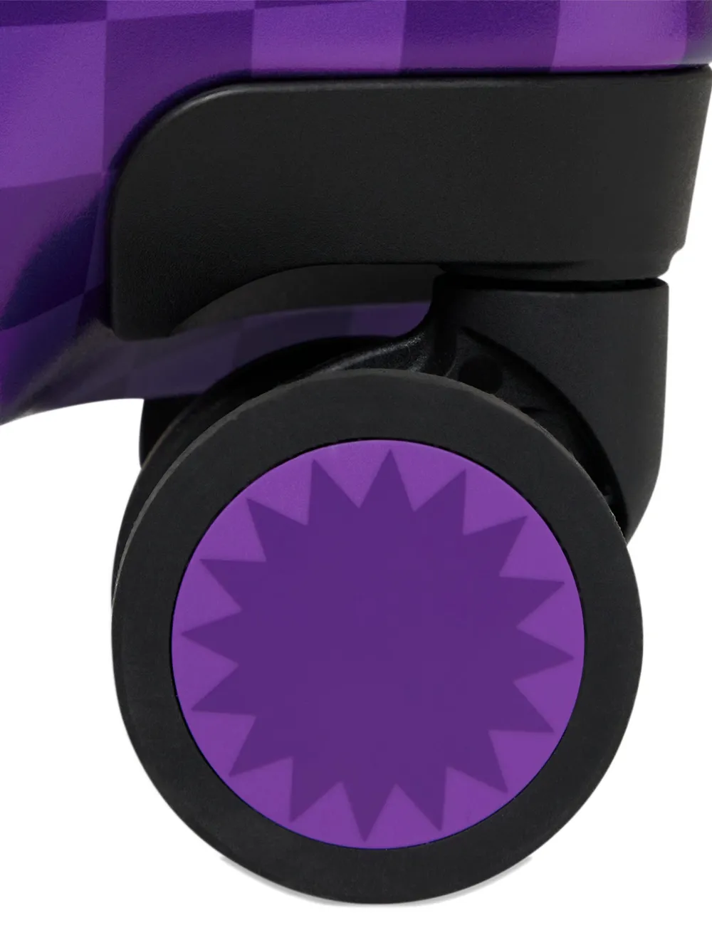 Sprayground Kid Mouth Checked Suitcase In Purple