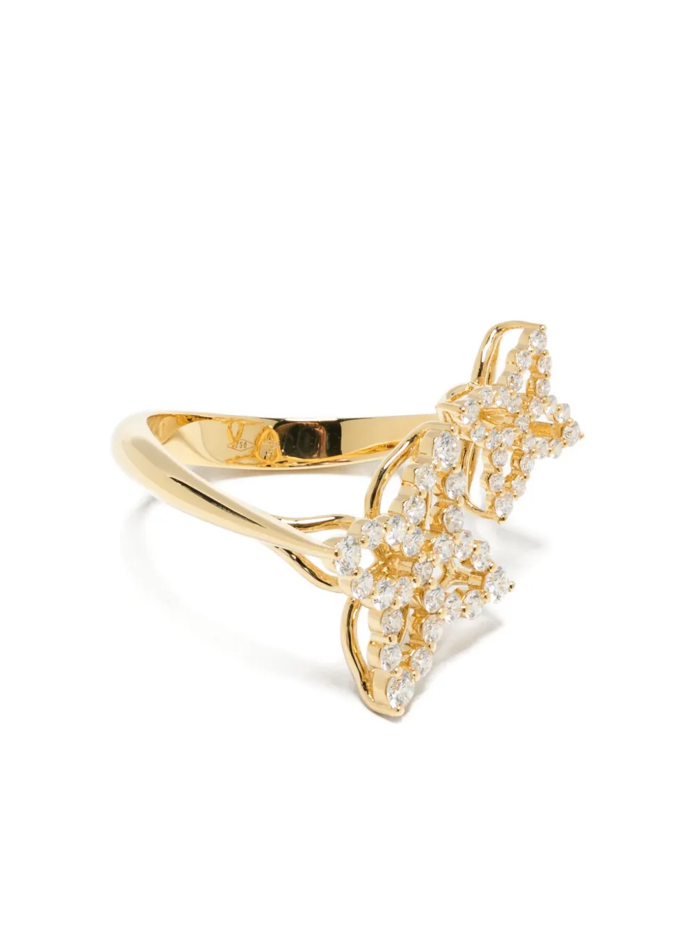 Roberto Coin 18K yellow gold Butterfly diamond ring - ゴールドトーン Roberto Coin 18K yellow gold Butterfly diamond ring - ゴールドトーン