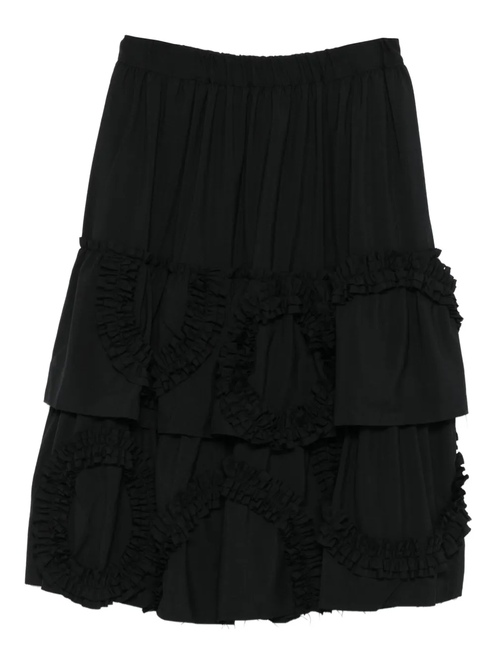 Black Comme Des Garçons ラッフルティアード スカート - ブラック Black Comme Des Garçons ラッフルティアード スカート - ブラック
