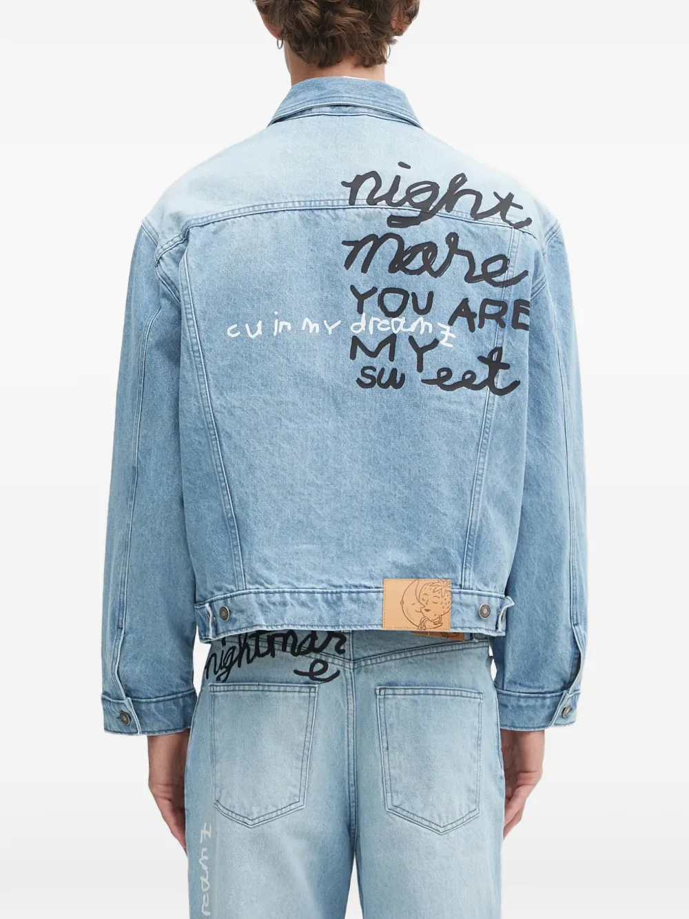  Sky High Farm Buttoned Print Denim Jacket - Blue 