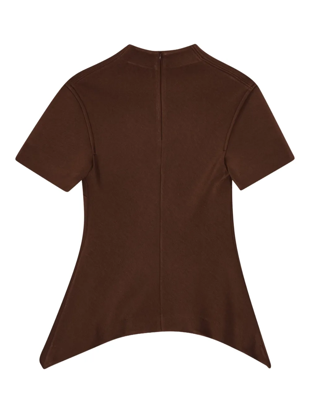 Remain Birger Christensen Scuba Short-sleeve Top In Brown