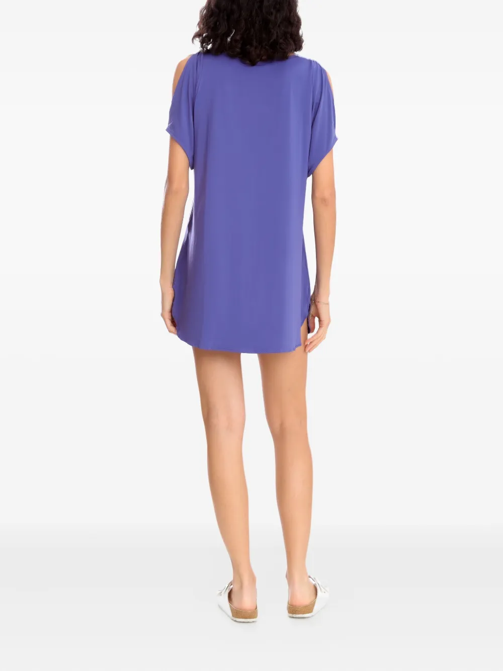 Lygia & Nanny Lisa Allat mini-jurk met korte mouwen Paars