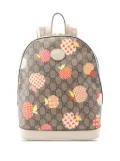 Gucci Pre-Owned 2016-2025 GG Supreme Les Pommes Apple and Heart backpack - Brown