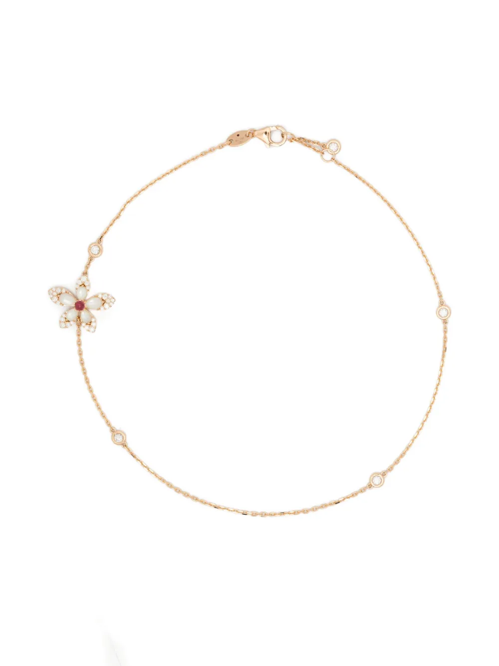 Roberto Coin 18K rose gold diamond and rubi bracelet - Rosa