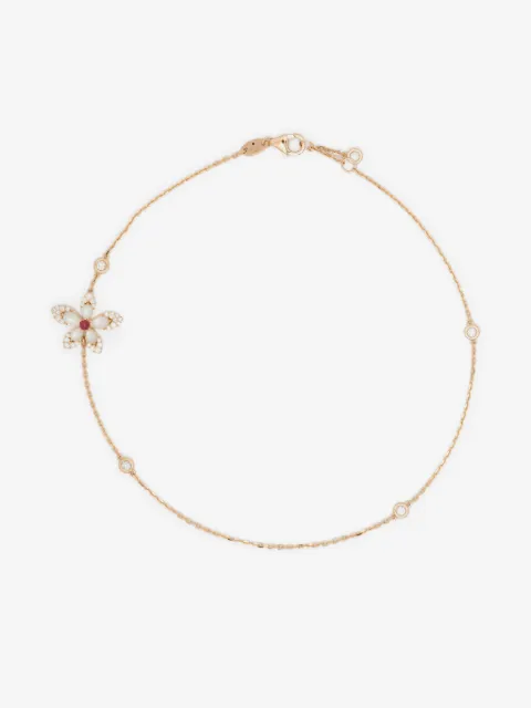 Roberto Coin 18K rose gold diamond and rubi bracelet
